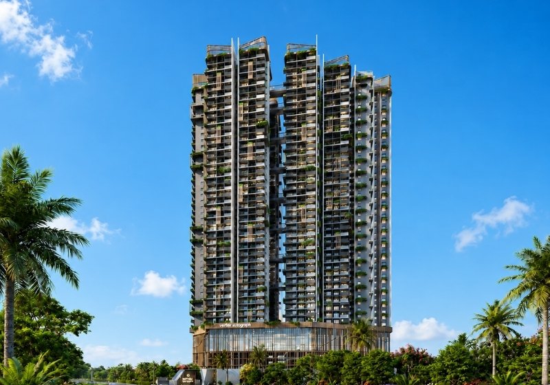 Vertex Autograph 45-floor luxury tower exterior Gopanpally Hyderabad
